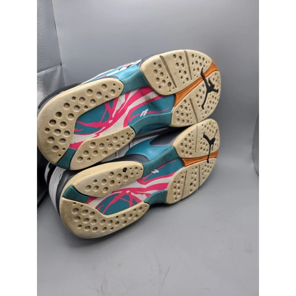 Nike Air Jordan 8 Retro South Beach 2018 Mens Size 12 305381-113 White Teal Pink